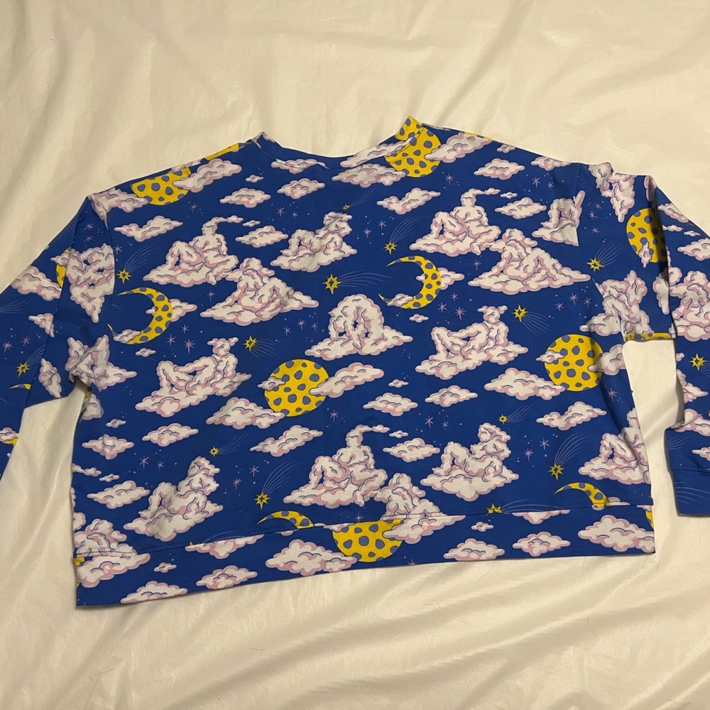 Nooworks Track Top in Cloud People Print - 3XL